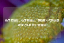 快手买粉丝，快手购粉丝，获取高人气的快捷途径亿乐社区SUP货源站